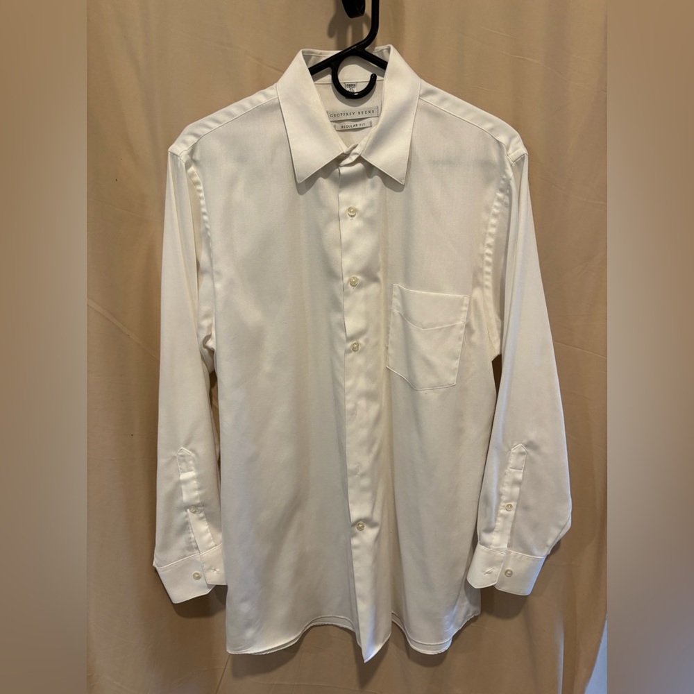 Geoffrey Beene Men's Classic White Dress Shirt